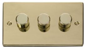 VPBR153  Deco Victorian 3 Gang 2 Way 400Va Dimmer Switch